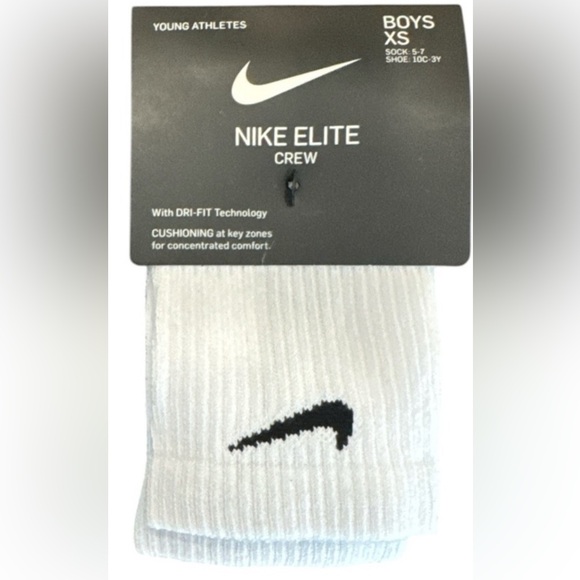 Nike Elite Crew Socks Crew Boys Youth
XS Sock 5-7 Shoe 10C-3Y - Picture 3 of 6
